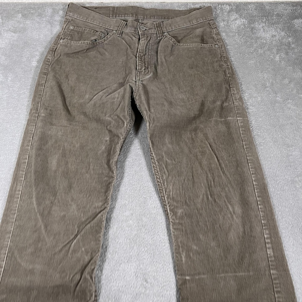 Levi's Corduroy Pants Mens 33x34 Brown 752‎ Straight Leg 5 Pocket Riveted